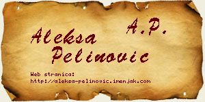 Aleksa Pelinović vizit kartica